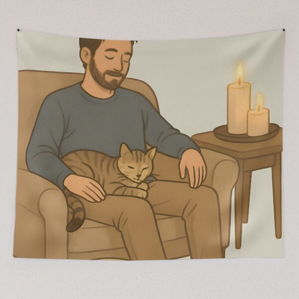 Item preview, Dog and Cat Dad – Cozy Night In designed and sold by Uglyandcute.