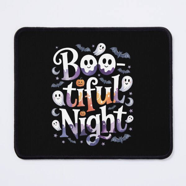 Item preview, Boo-tiful Night – Fun Halloween Ghost and Bat designed and sold by Taans-Creation.