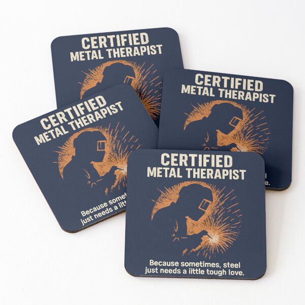 Item preview, Certified Metal Therapist – Funny Welding Quote  designed and sold by IronInkClothing.