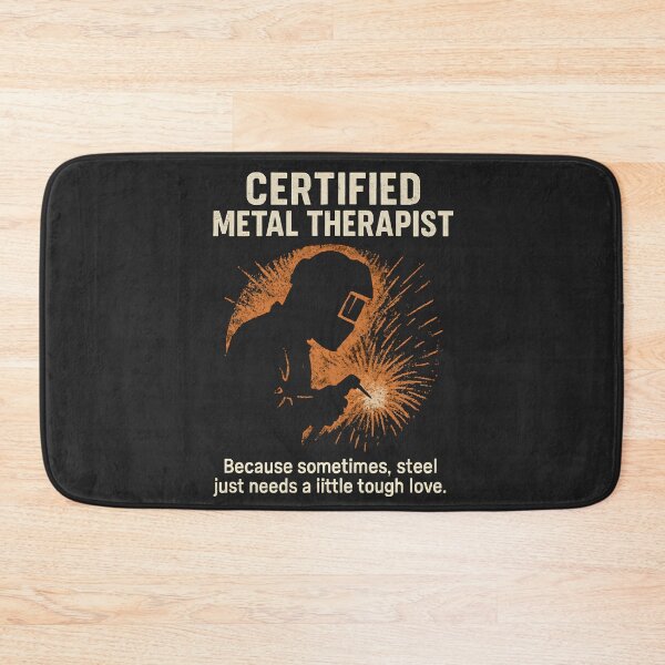 Item preview, Certified Metal Therapist – Funny Welding Quote  designed and sold by IronInkClothing.