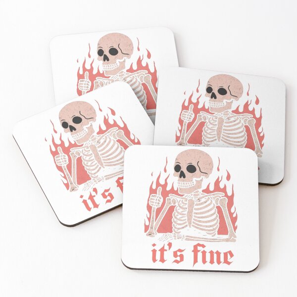 Item preview, It’s Fine Funny Skeleton  designed and sold by lea-lani.