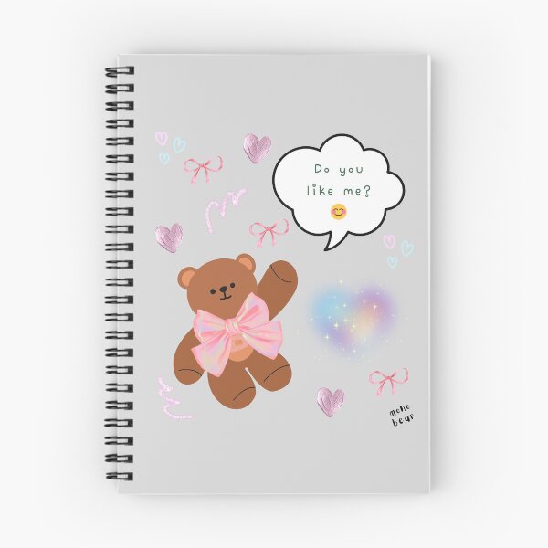 Item preview, Mono Bear Message – “Do You Like Me?” ( Gray Background ) designed and sold by mintmono-studio.