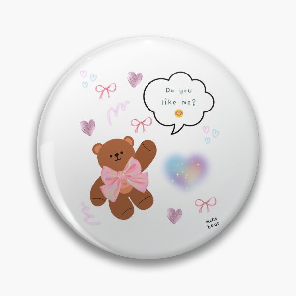 Item preview, Mono Bear Message – “Do You Like Me?” ( White / Transparent ) designed and sold by mintmono-studio.