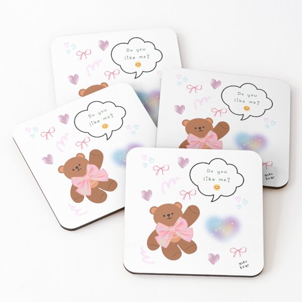 Item preview, Mono Bear Message – “Do You Like Me?” ( White / Transparent ) designed and sold by mintmono-studio.