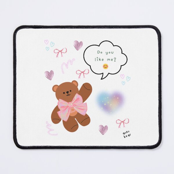 Item preview, Mono Bear Message – “Do You Like Me?” ( White / Transparent ) designed and sold by mintmono-studio.