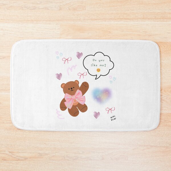 Item preview, Mono Bear Message – “Do You Like Me?” ( White / Transparent ) designed and sold by mintmono-studio.