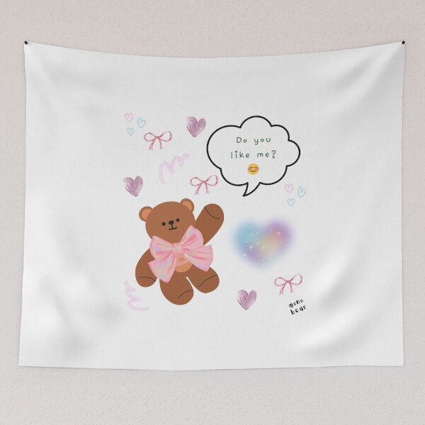 Item preview, Mono Bear Message – “Do You Like Me?” ( White / Transparent ) designed and sold by mintmono-studio.