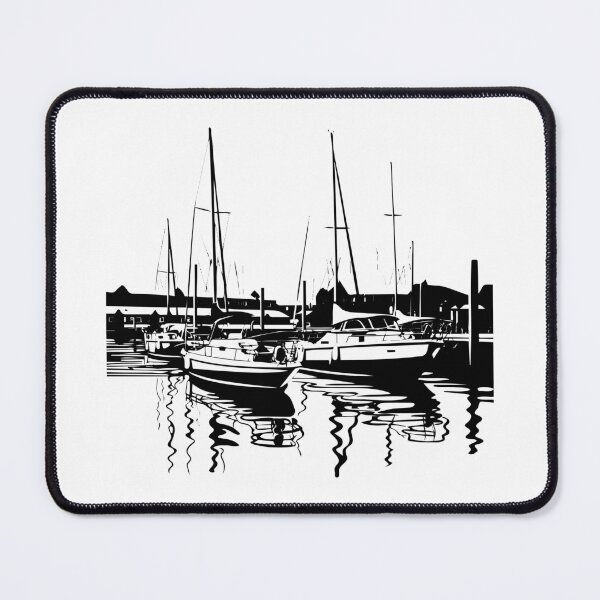Item preview, Luxury Yacht Dock Marina Boat Vessel Wharf Anchor Cruise designed and sold by inkoutninja.
