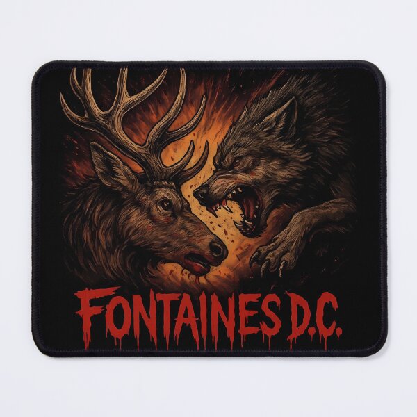 Item preview, Fontaines D.C. Skinty Fia Stag Deer Wolf Band T Shirt designed and sold by jackjoe1708.
