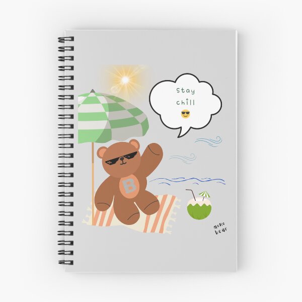 Item preview, Mono bear message – Stay chill ( Gray Background ) designed and sold by mintmono-studio.