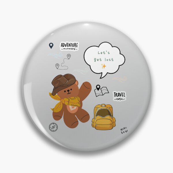 Item preview, Mono bear message – Let’s get lost ( Gray Background ) designed and sold by mintmono-studio.