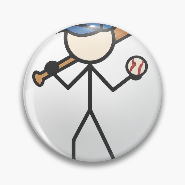 Artikelvorschau, Cooler Strichmännchen-Baseballspieler – Minimalistisches Sportdesign entworfen und verkauft von JAL Design.