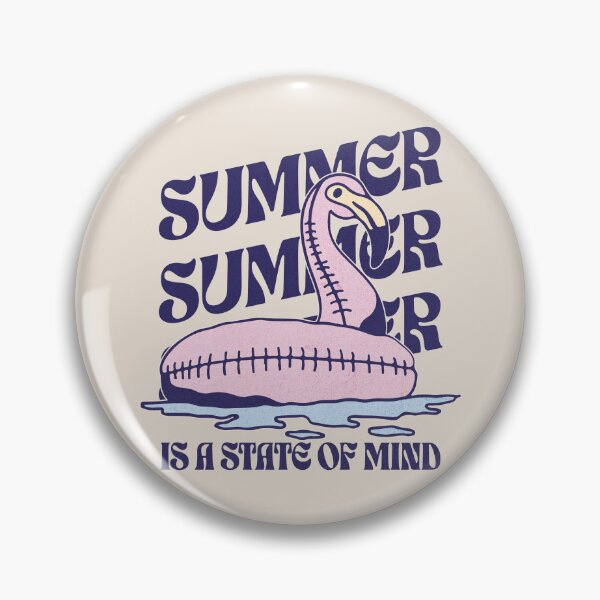Item preview, Summer Is A State Of Mind Retro Pool Float Flamingo designed and sold by NosandEdgy.
