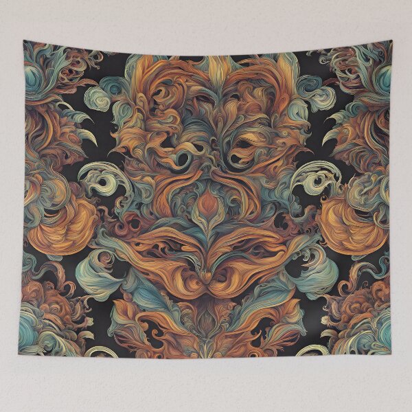 Item preview, Elegant Abstract Floral Pattern in Warm Tones designed and sold by FusionGaze.