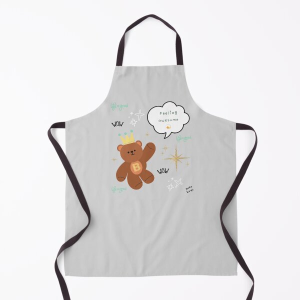 Item preview, Mono Bear Message – Feeling Awesome (Gray Background ) designed and sold by mintmono-studio.