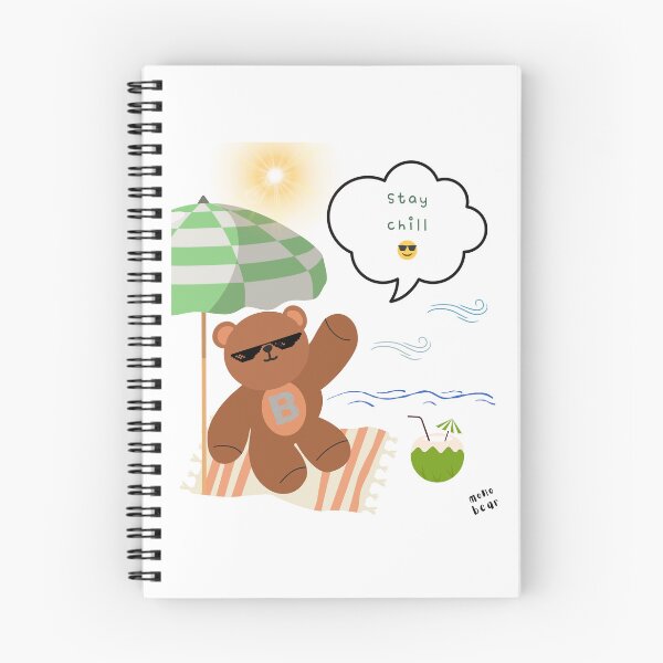 Item preview, Mono bear message – Stay chill (white and gray) designed and sold by mintmono-studio.