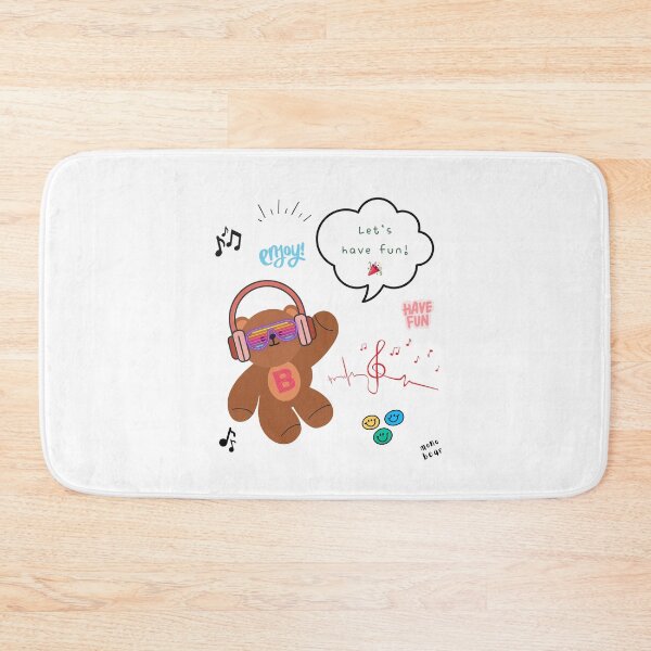 Item preview, Mono Bear Message – Let’s Have Fun! ( White / Transparent ) designed and sold by mintmono-studio.