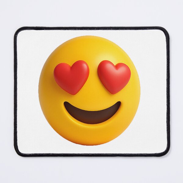 Item preview, 3d yellow smiling emoji face with heart shaped eyes designed and sold by Mim007.