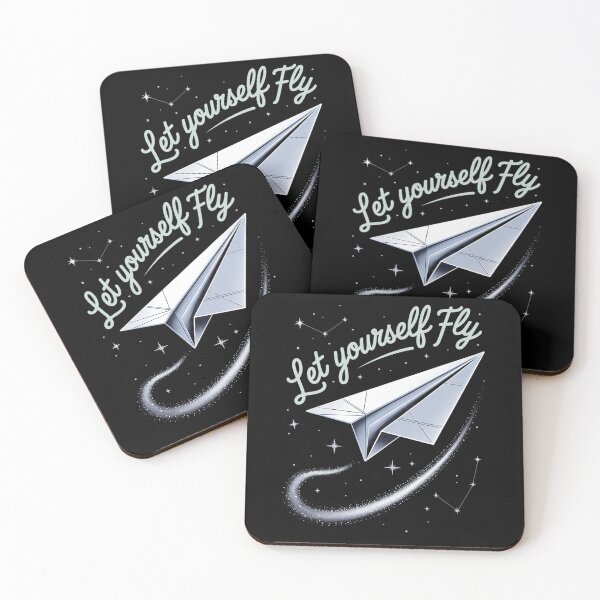Item preview, Let Yourself Fly – Uplifting Paper Plane and Stars designed and sold by Taans-Creation.