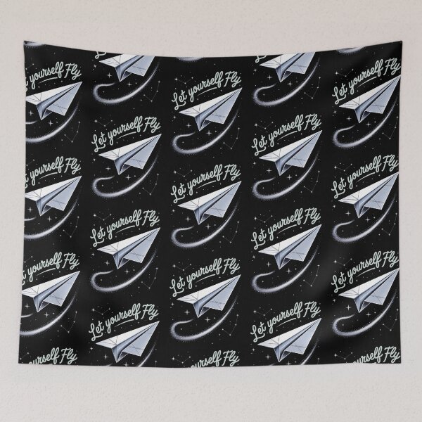 Item preview, Let Yourself Fly – Uplifting Paper Plane and Stars designed and sold by Taans-Creation.
