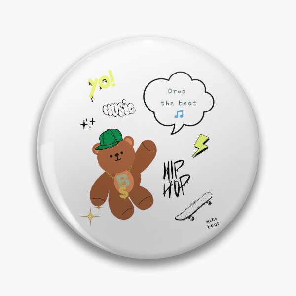 Item preview, Mono Bear Message – Drop the Beat ( White / Transparent ) designed and sold by mintmono-studio.