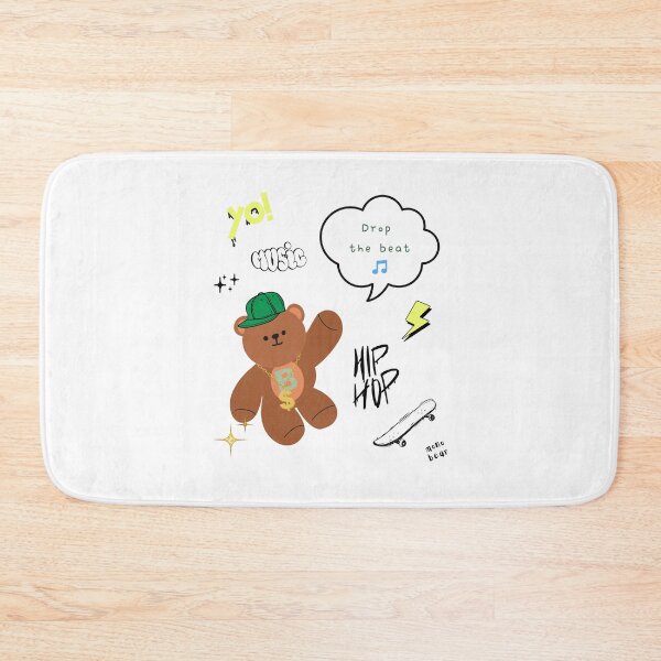 Item preview, Mono Bear Message – Drop the Beat ( White / Transparent ) designed and sold by mintmono-studio.