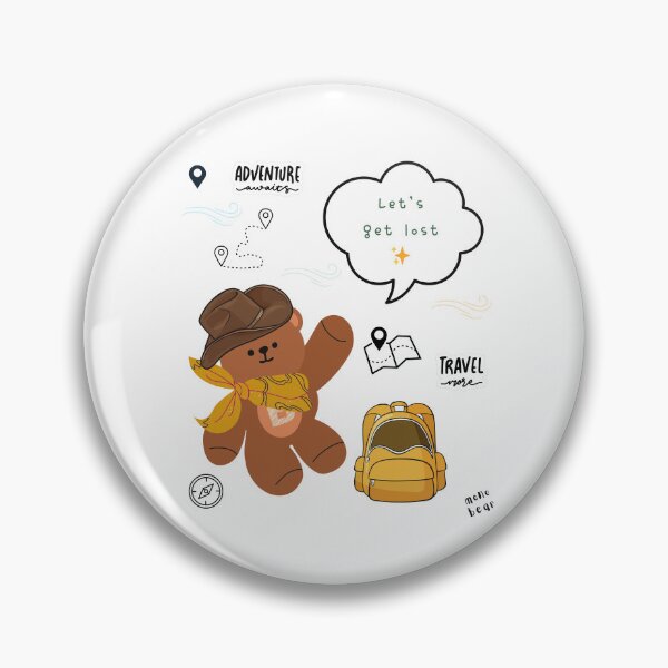 Item preview, Mono bear message – Let’s get lost ( White / Transparent ) designed and sold by mintmono-studio.