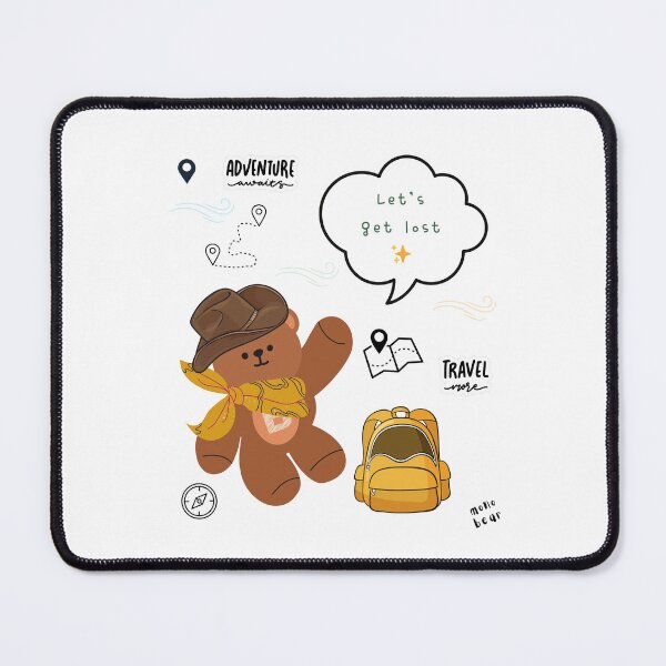 Item preview, Mono bear message – Let’s get lost ( White / Transparent ) designed and sold by mintmono-studio.