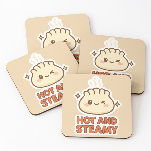 Item preview, Hot and Steamy – Cute Dumpling Sticker designed and sold by Mo & Ko Design.