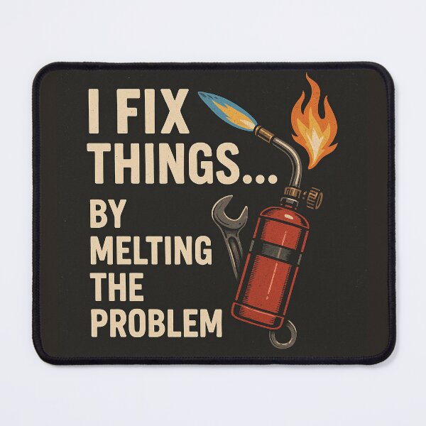 Item preview, I Fix Things… By Melting the Problem – Torch Mechanic Poster designed and sold by Mo & Ko Design.