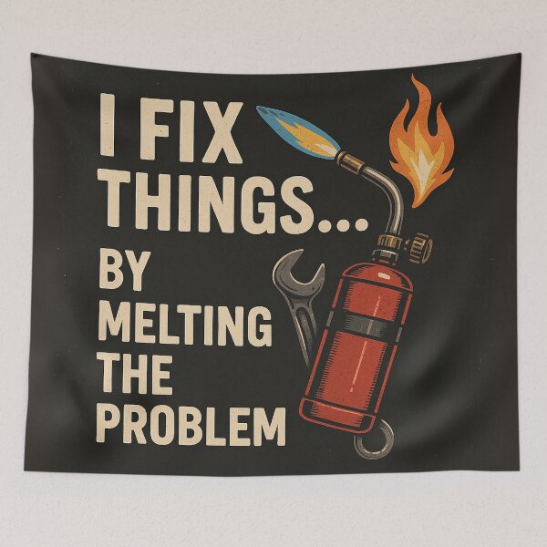 Item preview, I Fix Things… By Melting the Problem – Torch Mechanic Poster designed and sold by Mo & Ko Design.