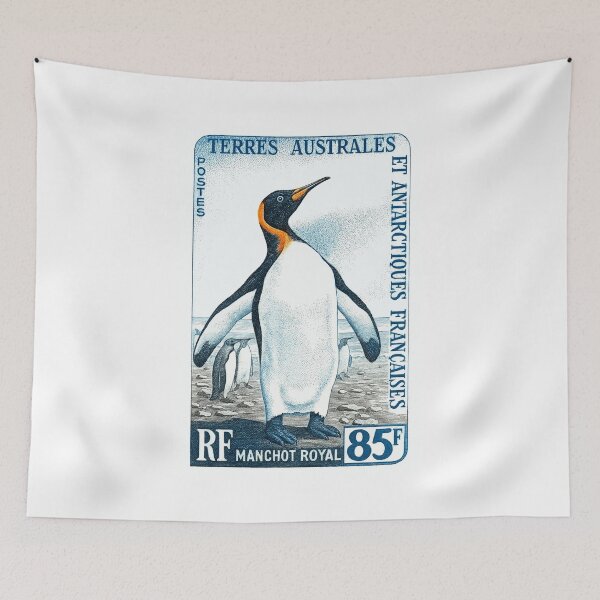 Aperçu de l'œuvre Timbre représentant un pingouin du Territoire français de l'Antarctique austral (Territoire français de l'Antarctique) de 1960 créée et vendue par retrographics.