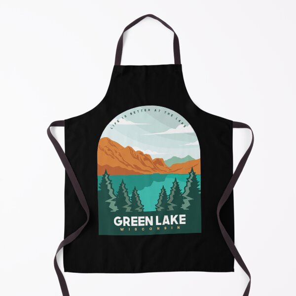 Item preview, Green Lake Wisconsin United States Lake With Mountain And Pine Tree designed and sold by Friday NightCo.