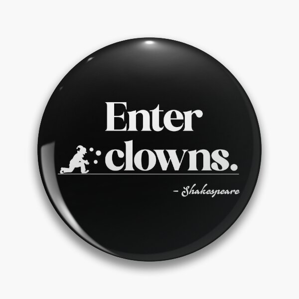 Item preview, “Enter Clowns.” – Minimalist Funny Shakespeare Stage Direction  designed and sold by theatrefinery.