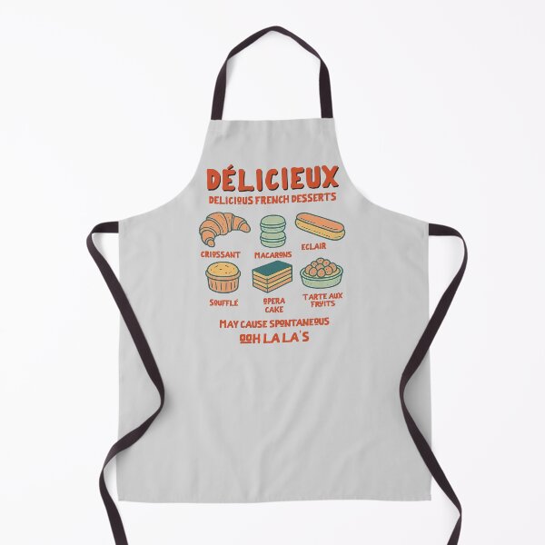 Item preview, Vintage retro design of assorted French desserts and pastries designed and sold by Rhu Creations.