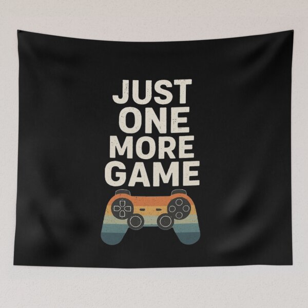 Item preview, Just One More Game – Design Gamer Vintage avec Manette Rétro designed and sold by MeowLoka ⭐⭐⭐⭐.