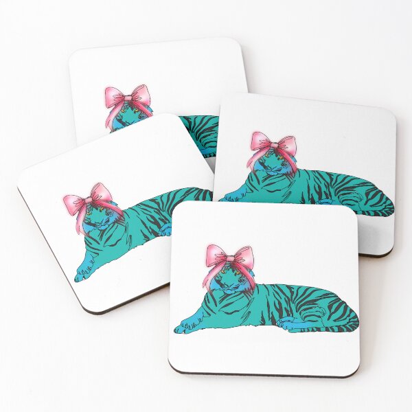Item preview, Maple the Tiger the Bold blue with pink Bow – animalzinhats designed and sold by Ashley’sAnimalz.