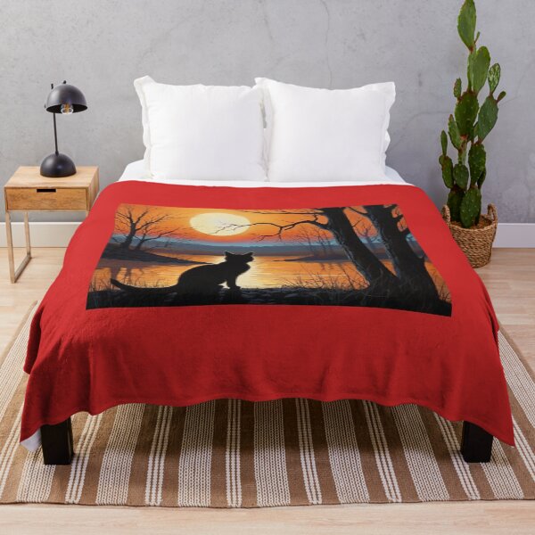 Item preview, Moonlit Cat by the Lake designed and sold by KilianSzmid.