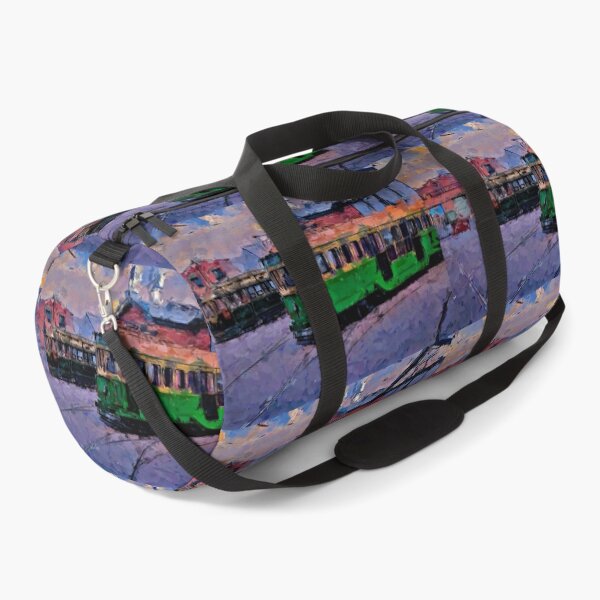 Item preview, Impressionist Painting of Trams at the Depot - Bendigo, Victoria, Australia designed and sold by Steven Jodoin.