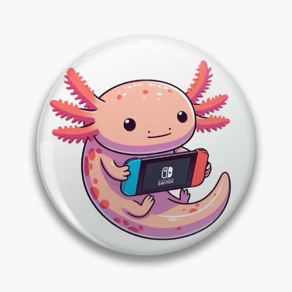 Item preview, Axolotl Plays Switch – Kawaii Gamer Life designed and sold by maurirocha.