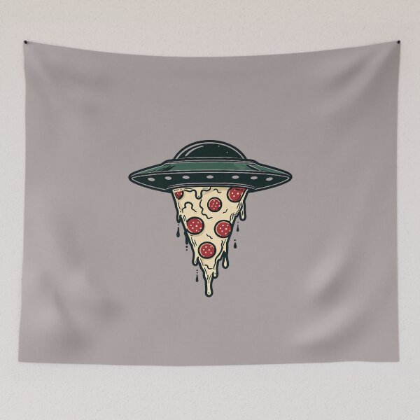 Artikelvorschau, UFO Alien Fliegende Untertasse beamt Peperoni-Pizza hoch entworfen und verkauft von scooterbaby.