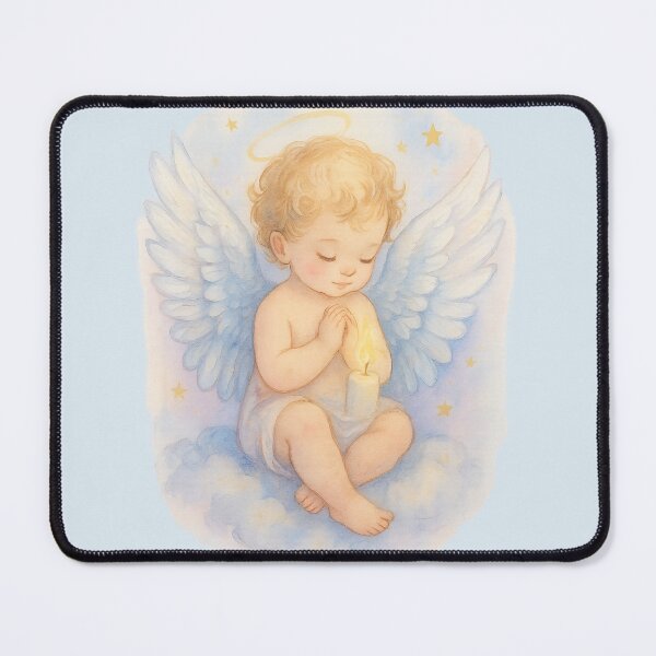 Item preview, Tiny Miracles, Mighty Wings – Angel Baby Blessing Art designed and sold by GardenReign.