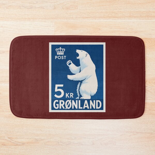 Aperçu de l'œuvre Affiche de timbre-poste représentant l'ours polaire du Groenland créée et vendue par retrographics.
