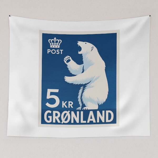 Artikelvorschau, Grönland-Eisbär-Briefmarke Poster entworfen und verkauft von retrographics.