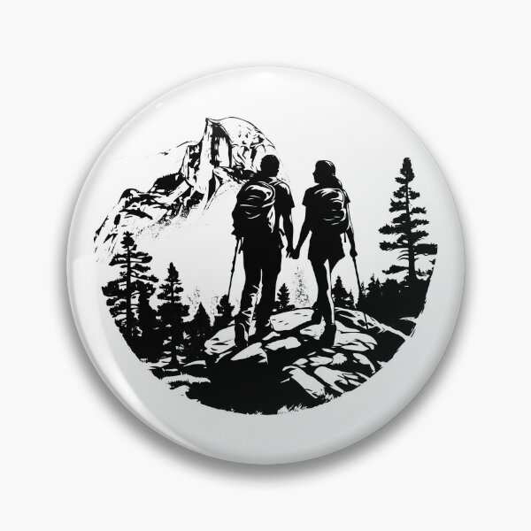 Item preview, Yosemite Half Dome Couple Pair Trail Hike Rock Mountain designed and sold by inkoutninja.