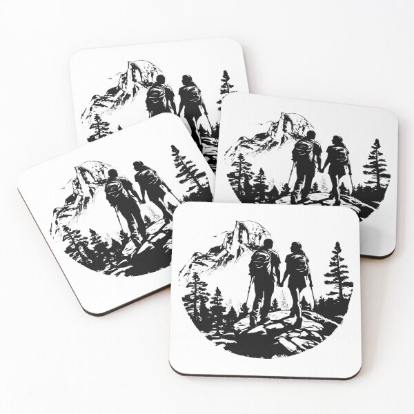 Item preview, Yosemite Half Dome Couple Pair Trail Hike Rock Mountain designed and sold by inkoutninja.