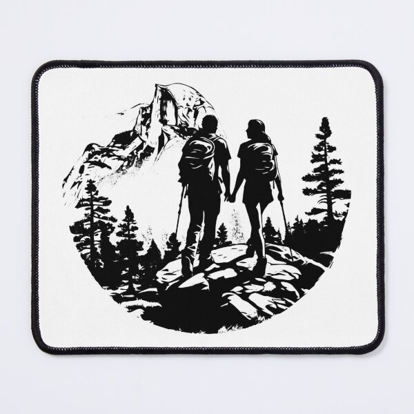 Item preview, Yosemite Half Dome Couple Pair Trail Hike Rock Mountain designed and sold by inkoutninja.
