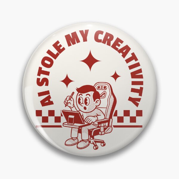 Item preview, AI Stole My Creativity Retro Artist Rage designed and sold by CamaleonDesigns.