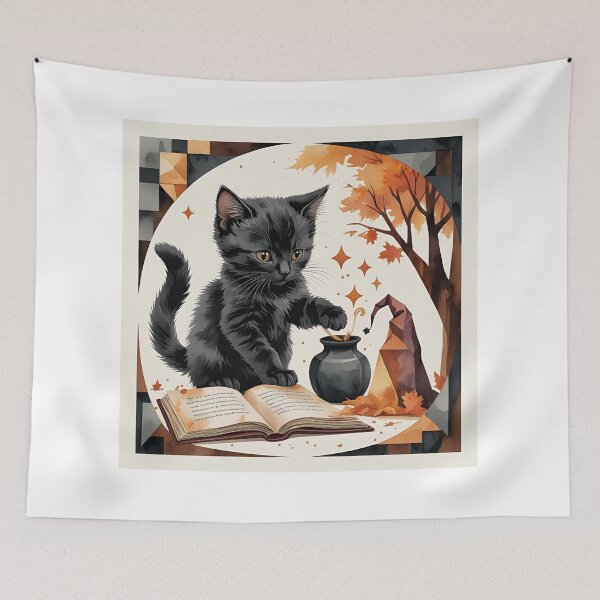 Item preview, Purr-fectly Potent: A Little Black Cat's Big Halloween Dreams! designed and sold by dcohea.