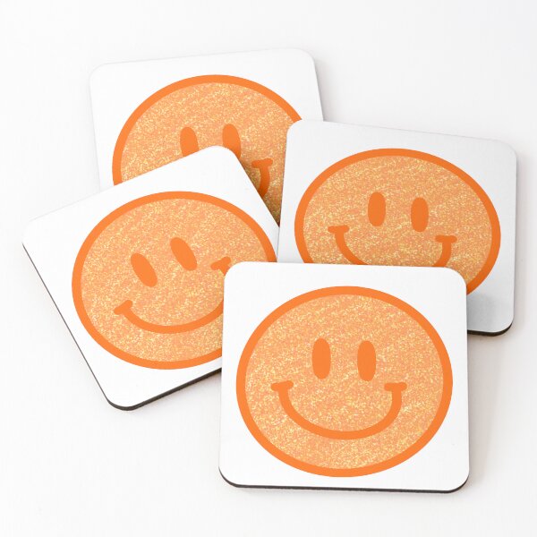 Item preview, Orange Glittery Smiley Face designed and sold by angelwings0407.